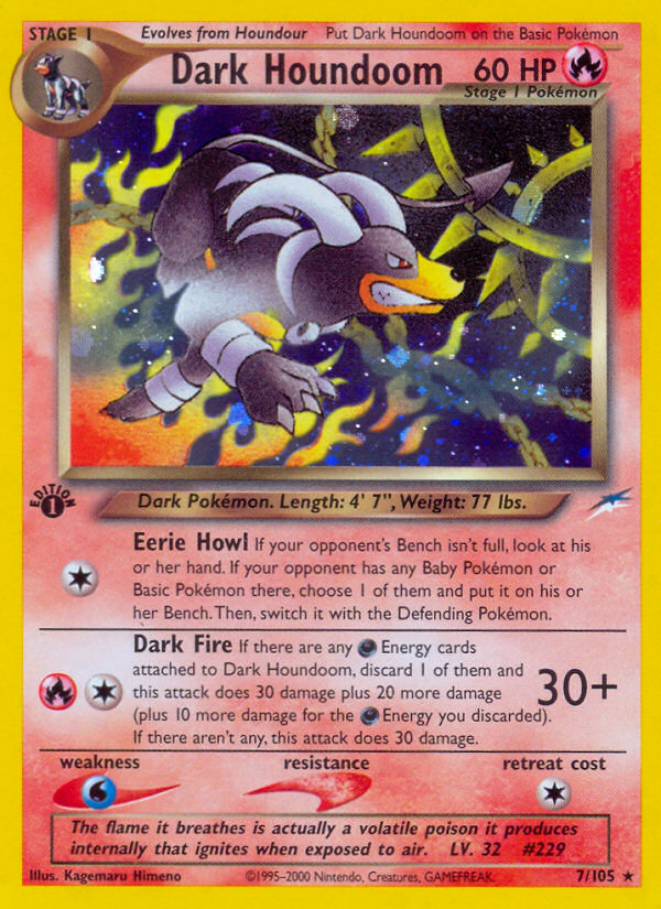 Dark Houndoom (7/105) [Neo Destiny 1st Edition] | Fandemonia Ltd