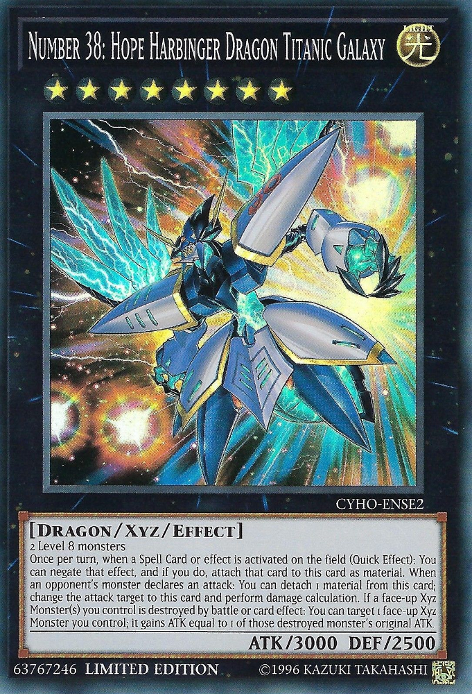 Number 38: Hope Harbinger Dragon Titanic Galaxy [CYHO-ENSE2] Super Rare | Fandemonia Ltd