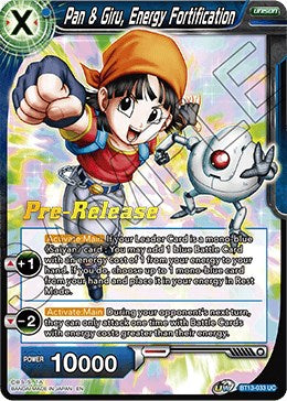 Pan & Giru, Energy Fortification (BT13-033) [Supreme Rivalry Prerelease Promos] | Fandemonia Ltd