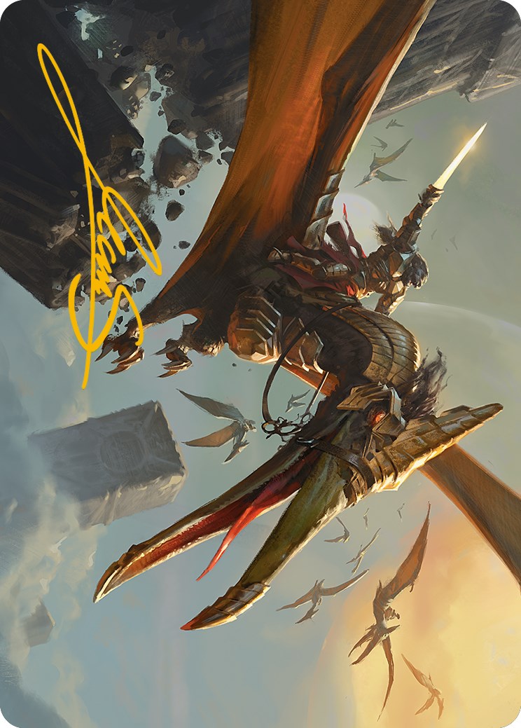 Skyhunter Strike Force Art Card (Gold-Stamped Signature) [Phyrexia: All Will Be One Art Series] | Fandemonia Ltd