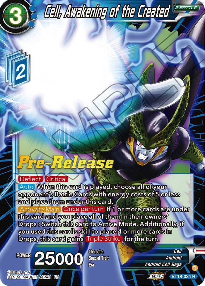Cell, Awakening of the Created (BT18-034) [Dawn of the Z-Legends Prerelease Promos] | Fandemonia Ltd