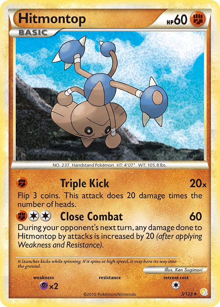 Hitmontop (5/123) [HeartGold & SoulSilver: Base Set] | Fandemonia Ltd