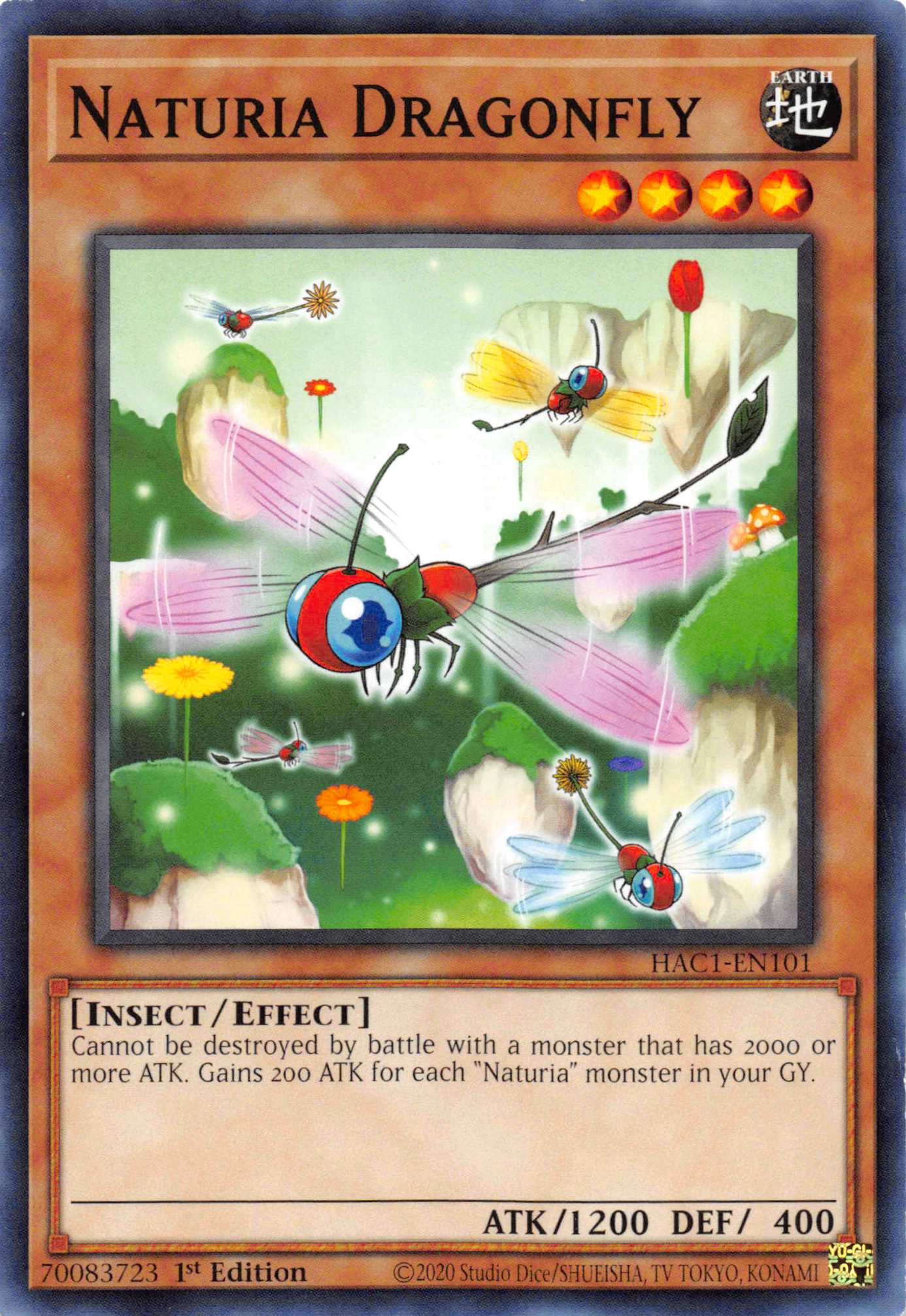 Naturia Dragonfly (Duel Terminal) [HAC1-EN101] Parallel Rare | Fandemonia Ltd