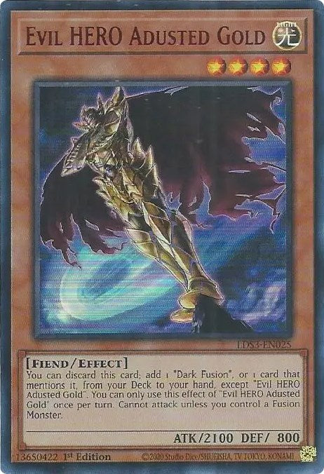 Evil HERO Adusted Gold (Red) [LDS3-EN025] Ultra Rare | Fandemonia Ltd