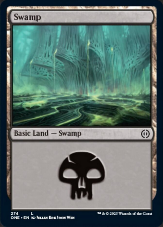 Swamp (274) [Phyrexia: All Will Be One] | Fandemonia Ltd