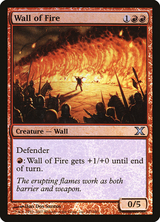 Wall of Fire (Premium Foil) [Tenth Edition] | Fandemonia Ltd