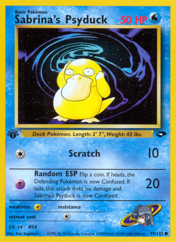 Sabrina's Psyduck (99/132) [Gym Challenge 1st Edition] | Fandemonia Ltd