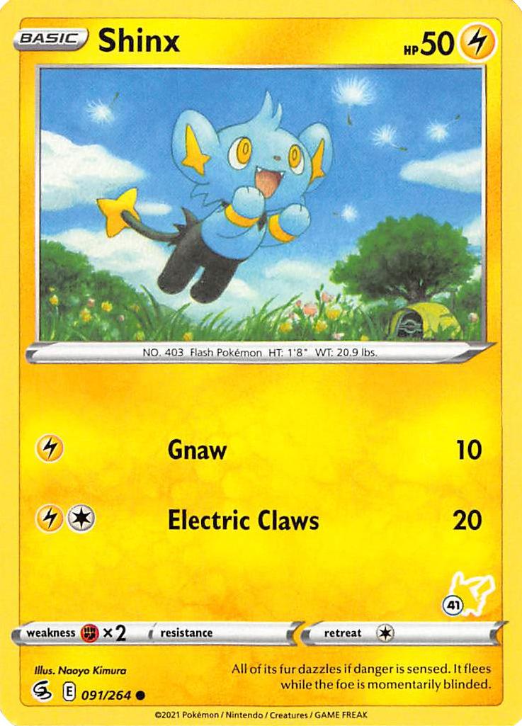 Shinx (091/264) (Pikachu Stamp #41) [Battle Academy 2022] | Fandemonia Ltd