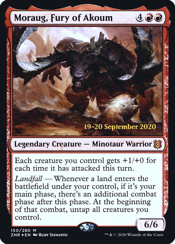 Moraug, Fury of Akoum  [Zendikar Rising Prerelease Promos] | Fandemonia Ltd