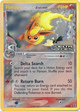 Flareon (5/113) (Delta Species) (Stamped) [EX: Delta Species] | Fandemonia Ltd