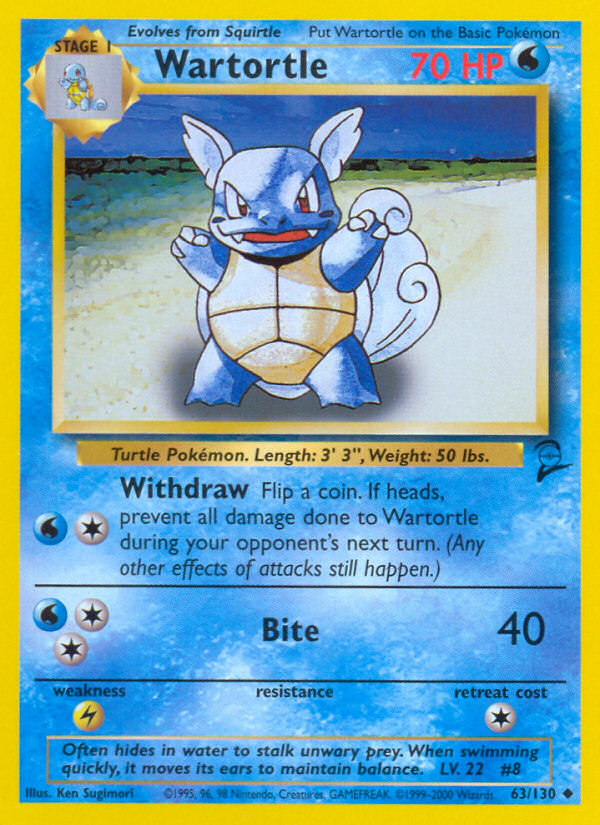 Wartortle (63/130) [Base Set 2] | Fandemonia Ltd