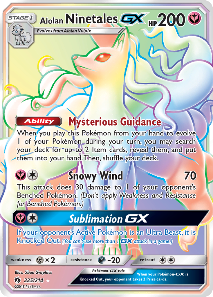 Alolan Ninetales GX (225/214) [Sun & Moon: Lost Thunder] | Fandemonia Ltd