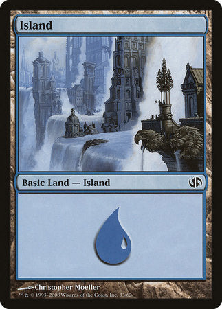 Island (33) [Duel Decks: Jace vs. Chandra] | Fandemonia Ltd