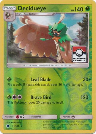 Decidueye (11/149) (League Promo) [Sun & Moon: Base Set] | Fandemonia Ltd