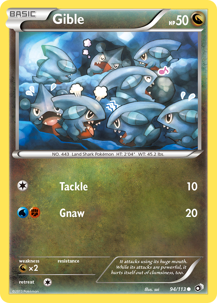 Gible (94/113) [Black & White: Legendary Treasures] | Fandemonia Ltd