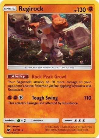 Regirock (53/111) (Cosmos Holo) [Sun & Moon: Crimson Invasion] | Fandemonia Ltd