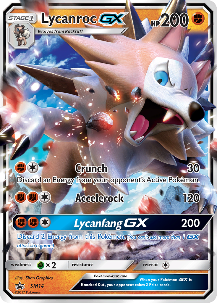 Lycanroc GX (SM14) [Sun & Moon: Black Star Promos] | Fandemonia Ltd