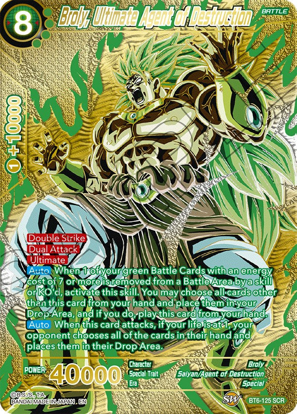 Broly, Ultimate Agent of Destruction (Premium Edition) (BT6-125) [5th Anniversary Set] | Fandemonia Ltd