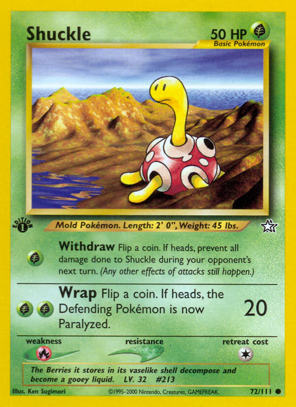 Shuckle (72/111) [Neo Genesis 1st Edition] | Fandemonia Ltd