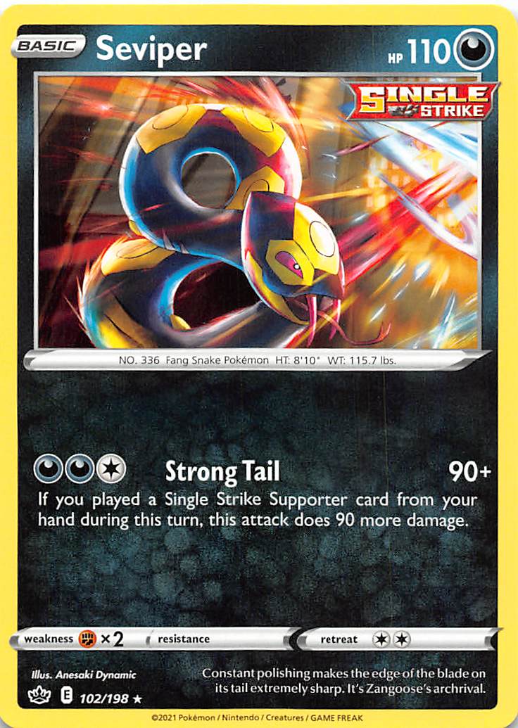 Seviper (102/198) [Sword & Shield: Chilling Reign] | Fandemonia Ltd