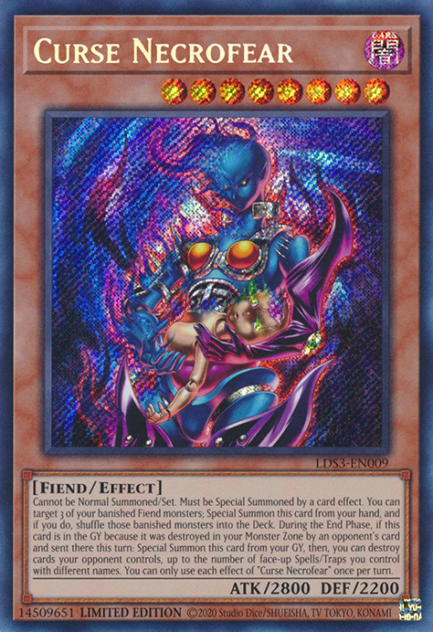 Curse Necrofear [LDS3-EN009] Secret Rare | Fandemonia Ltd