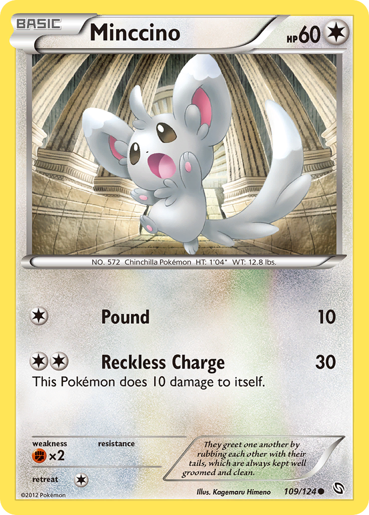 Minccino (109/124) [Black & White: Dragons Exalted] | Fandemonia Ltd