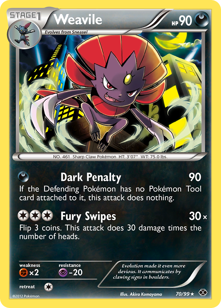 Weavile (70/99) [Black & White: Next Destinies] | Fandemonia Ltd