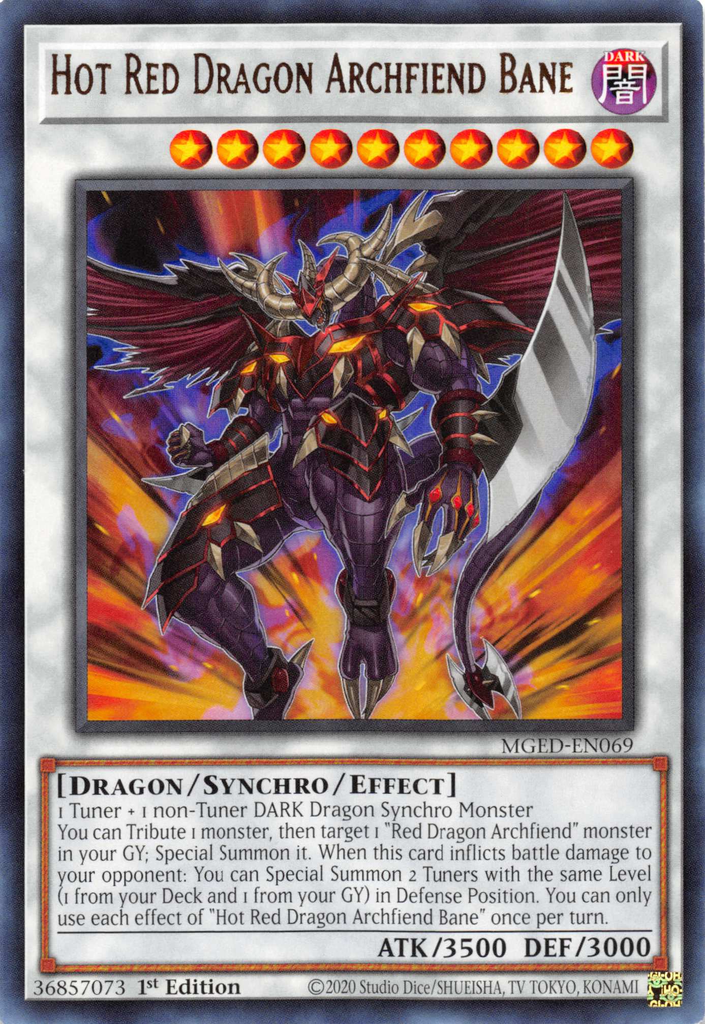 Hot Red Dragon Archfiend Bane [MGED-EN069] Rare | Fandemonia Ltd