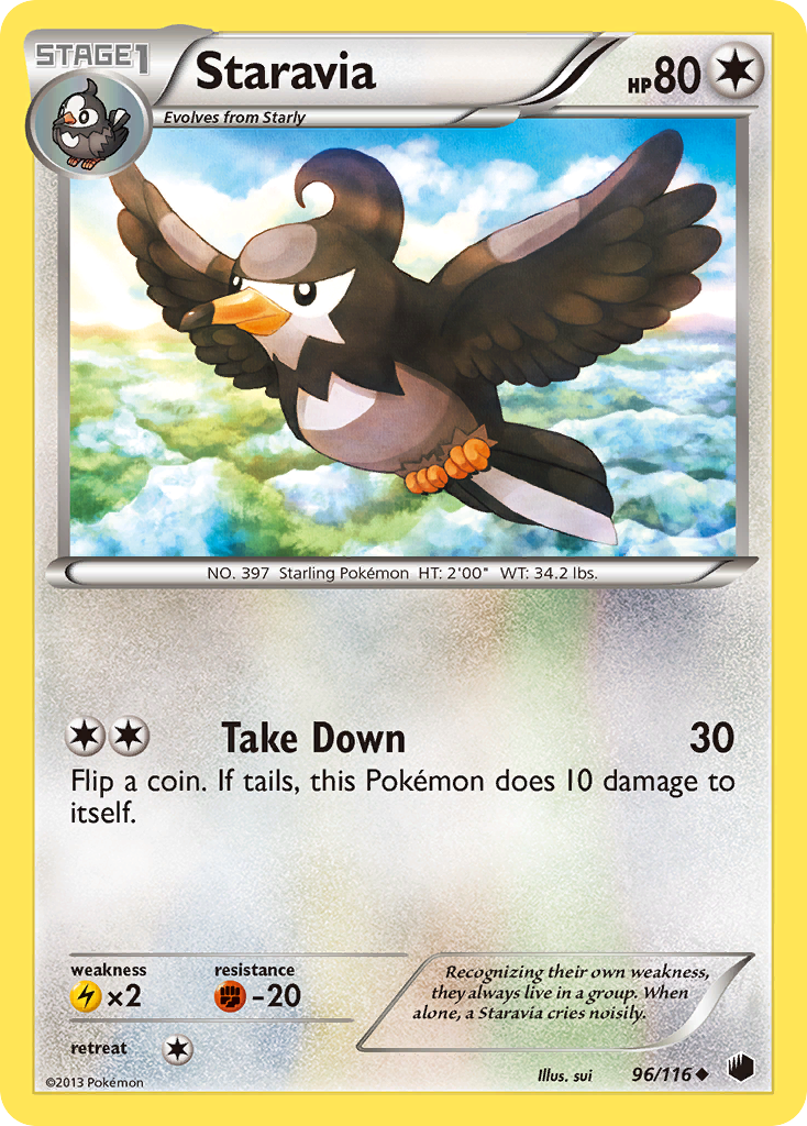 Staravia (96/116) [Black & White: Plasma Freeze] | Fandemonia Ltd