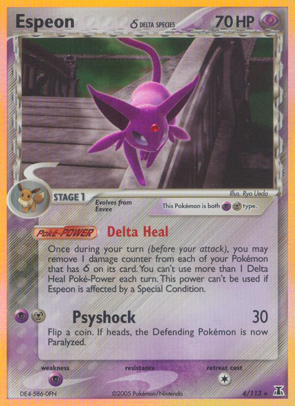 Espeon (4/113)(Delta Species) [EX: Delta Species] | Fandemonia Ltd