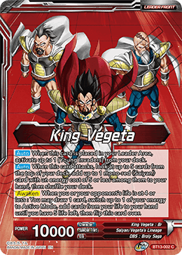 King Vegeta // King Vegeta, Head of the Saiyan Rebellion (Common) [BT13-002] | Fandemonia Ltd