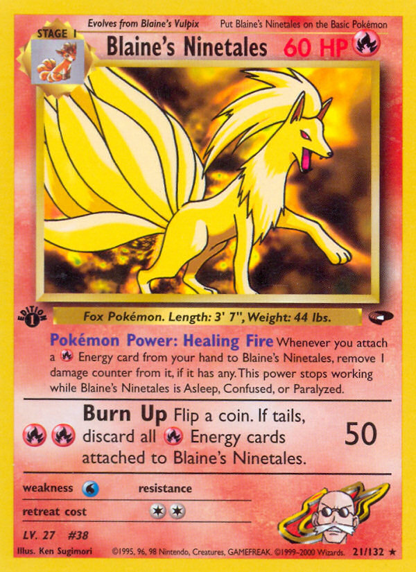 Blaine's Ninetales (21/132) [Gym Challenge 1st Edition] | Fandemonia Ltd