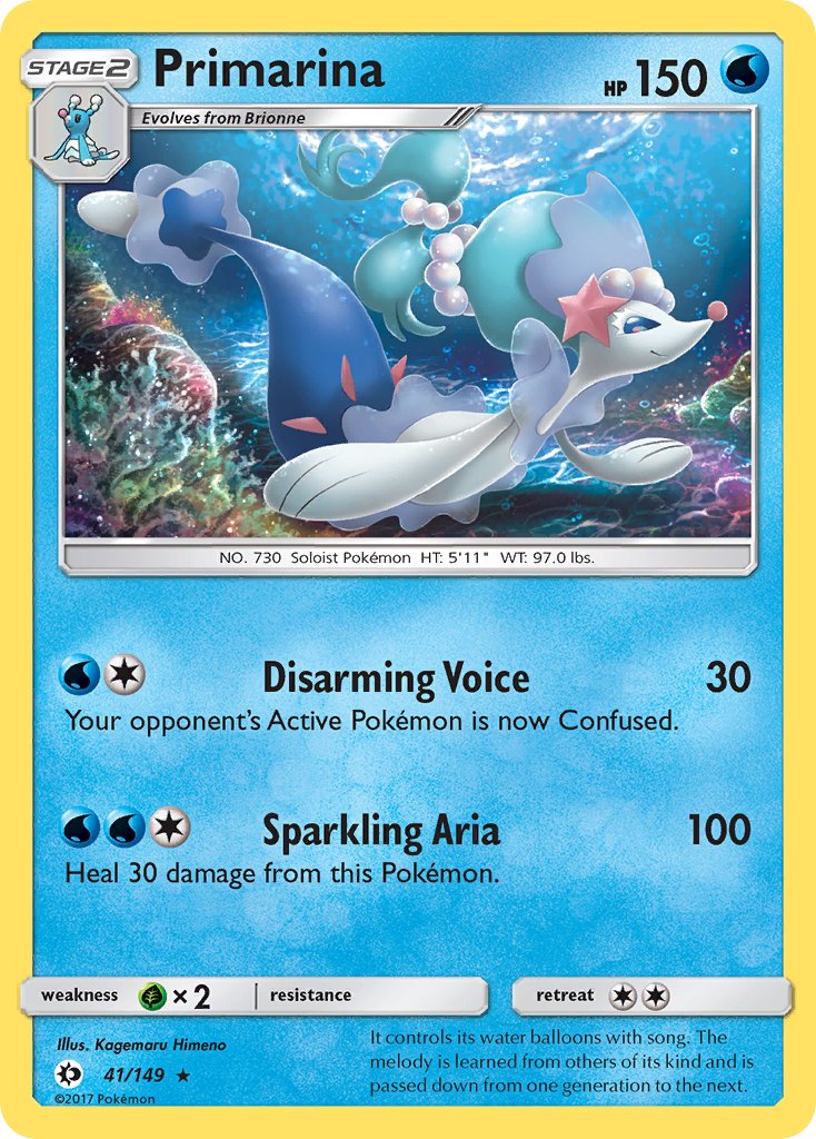 Primarina (41/149) (Theme Deck Exclusive) [Sun & Moon: Base Set] | Fandemonia Ltd