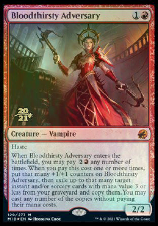 Bloodthirsty Adversary [Innistrad: Midnight Hunt Prerelease Promos] | Fandemonia Ltd