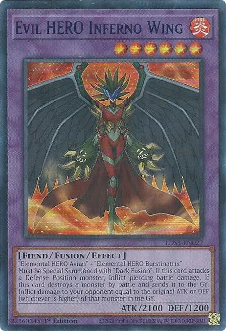 Evil HERO Inferno Wing (Blue) [LDS3-EN027] Ultra Rare | Fandemonia Ltd