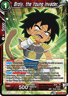 Broly, the Young Invader (Common) [BT13-026] | Fandemonia Ltd