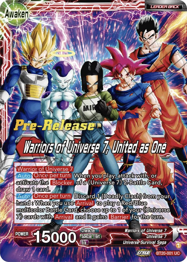 Android 17 // Warriors of Universe 7, United as One (BT20-001) [Power Absorbed Prerelease Promos] | Fandemonia Ltd