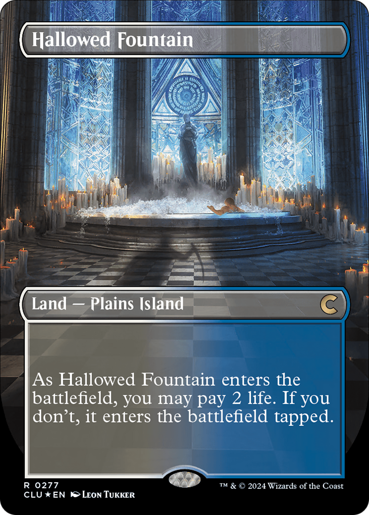 Hallowed Fountain (Borderless) [Ravnica: Clue Edition] | Fandemonia Ltd