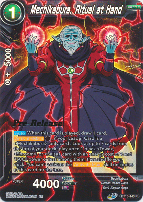 Mechikabura, Ritual at Hand (BT13-143) [Supreme Rivalry Prerelease Promos] | Fandemonia Ltd