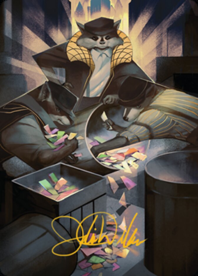 Masked Bandits Art Card (Gold-Stamped Signature) [Streets of New Capenna Art Series] | Fandemonia Ltd