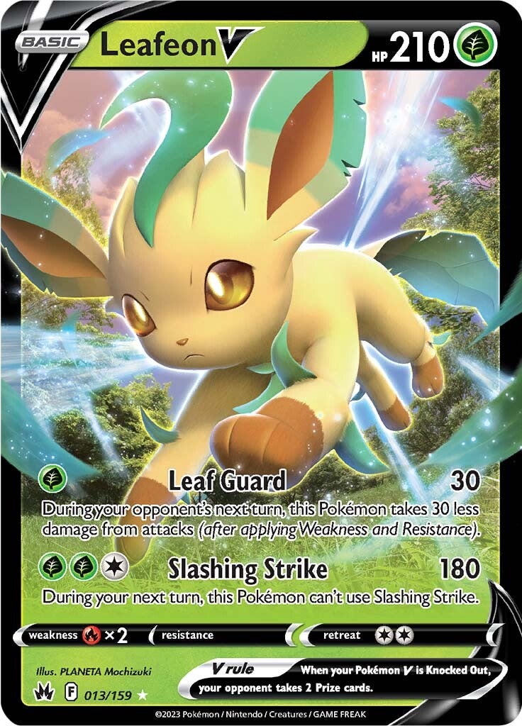 Leafeon V (013/159) [Sword & Shield: Crown Zenith] | Fandemonia Ltd