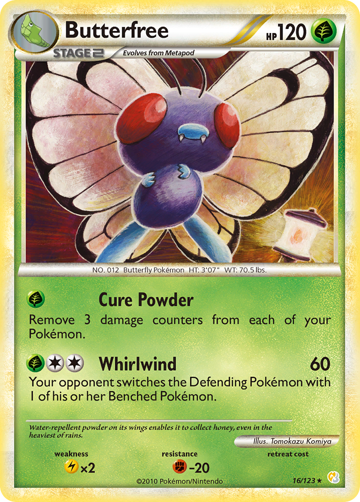 Butterfree (16/123) [HeartGold & SoulSilver: Base Set] | Fandemonia Ltd