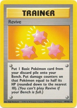 Revive (89/102) [Base Set Unlimited] | Fandemonia Ltd