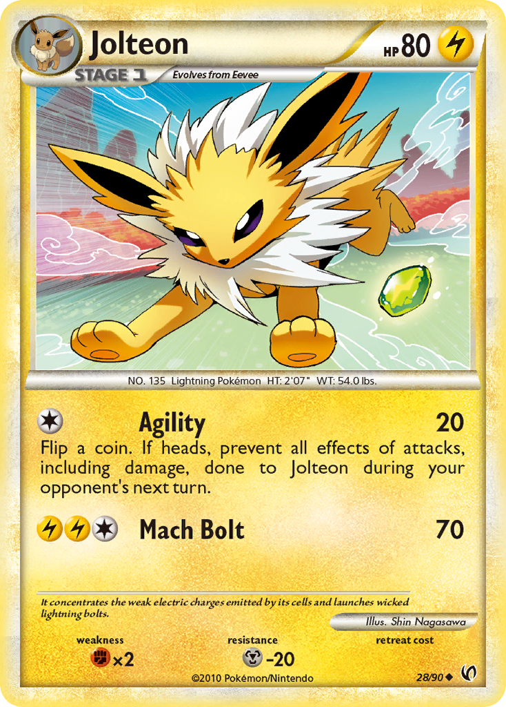 Jolteon (28/90) [HeartGold & SoulSilver: Undaunted] | Fandemonia Ltd