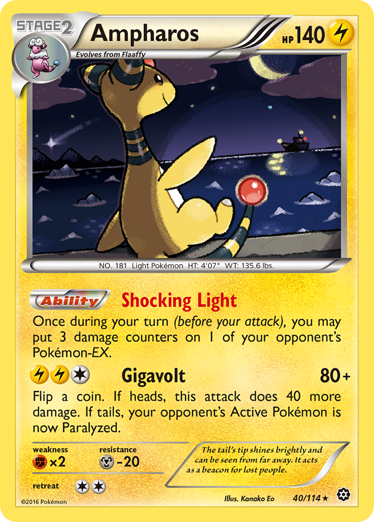 Ampharos (40/114) [XY: Steam Siege] | Fandemonia Ltd