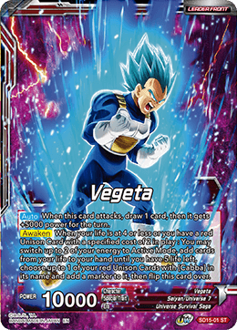 Vegeta // SSB Vegeta, Spirit Boost Elite (Starter Deck Exclusive) (SD15-01) [Cross Spirits] | Fandemonia Ltd