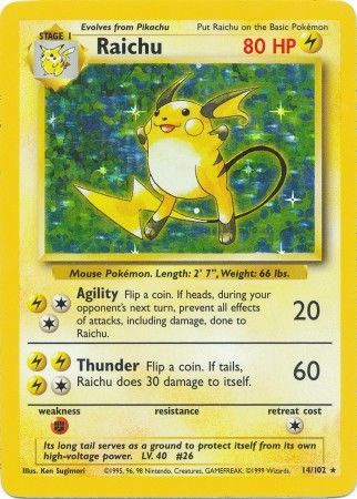 Raichu (14/102) [Base Set Unlimited] | Fandemonia Ltd