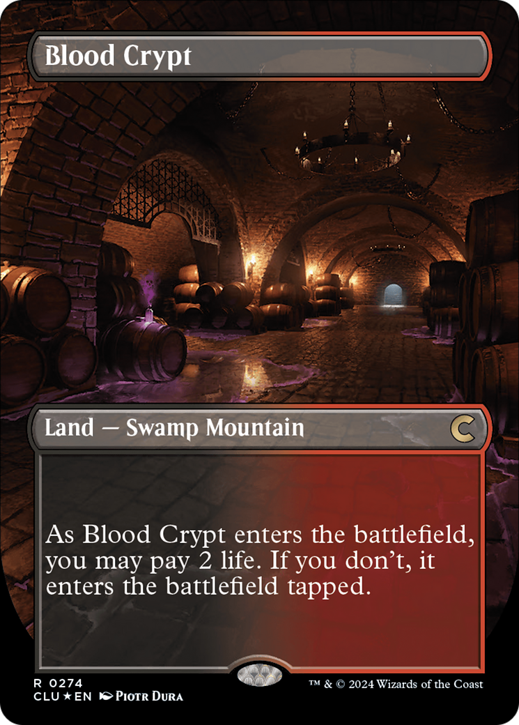 Blood Crypt (Borderless) [Ravnica: Clue Edition] | Fandemonia Ltd