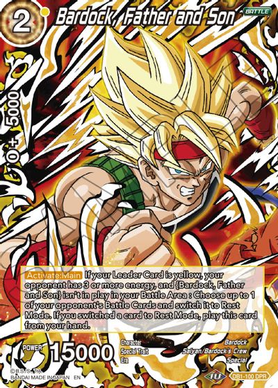 Bardock, Father and Son (Reprint) (DB1-100) [Battle Evolution Booster] | Fandemonia Ltd