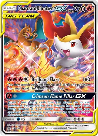 Charizard & Braixen GX (SM230) (Jumbo Card) [Sun & Moon: Black Star Promos] | Fandemonia Ltd